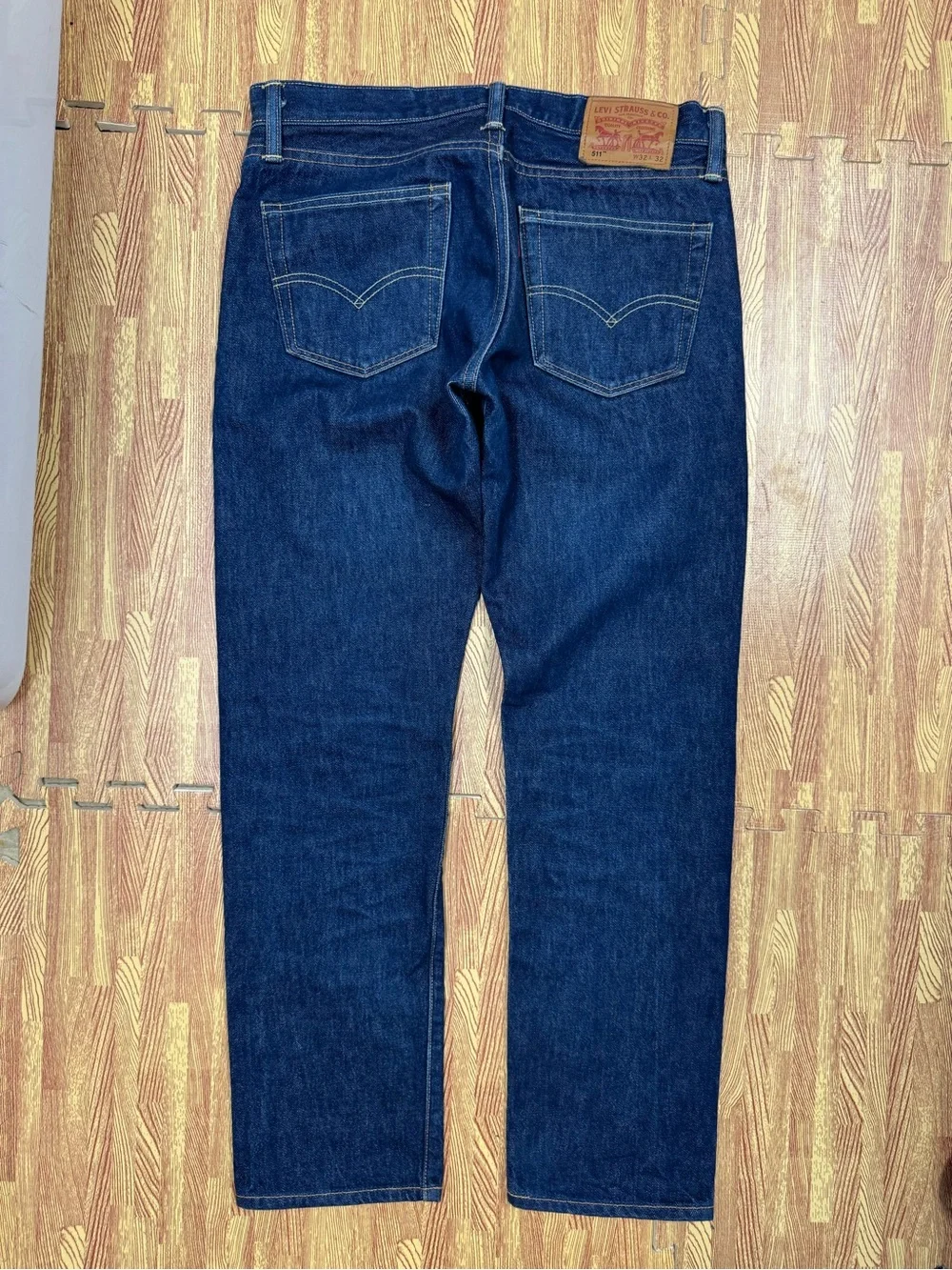 Levis 511 Slim Fit Jeans Men 32x30 Blue White Oak Cone Denim USA Made